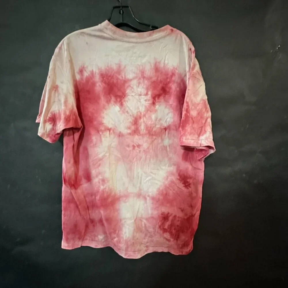 Pink Nike tie Dye Tee Shirt T-shirt Handmade Size Large  Short Sleev